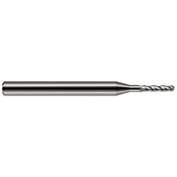 Harvey Tool Miniature End Mill - 4 Flute - Ball 0.1250" (1/8) Cutter DIA x 0.3750" (3/8) Length of Cut 805808 - main
